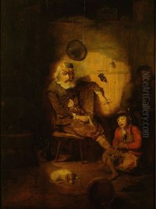 Bauern in einer Hutte