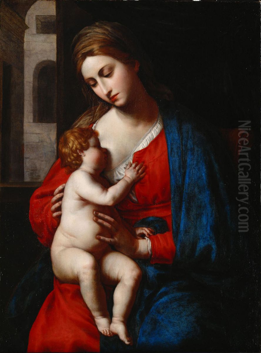 Maria mit Kind Oil Painting by Alessandro Turchi