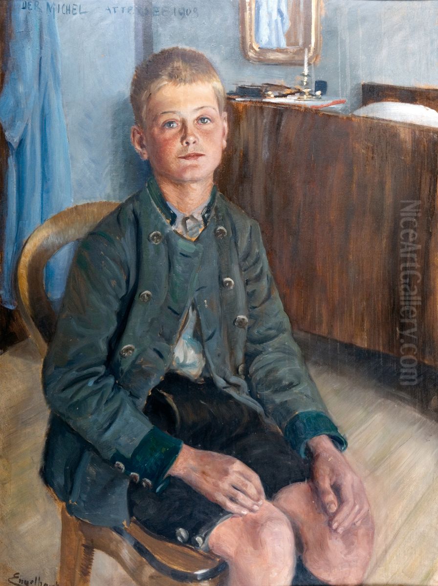 Der Michel Oil Painting by Josef Engelhart
