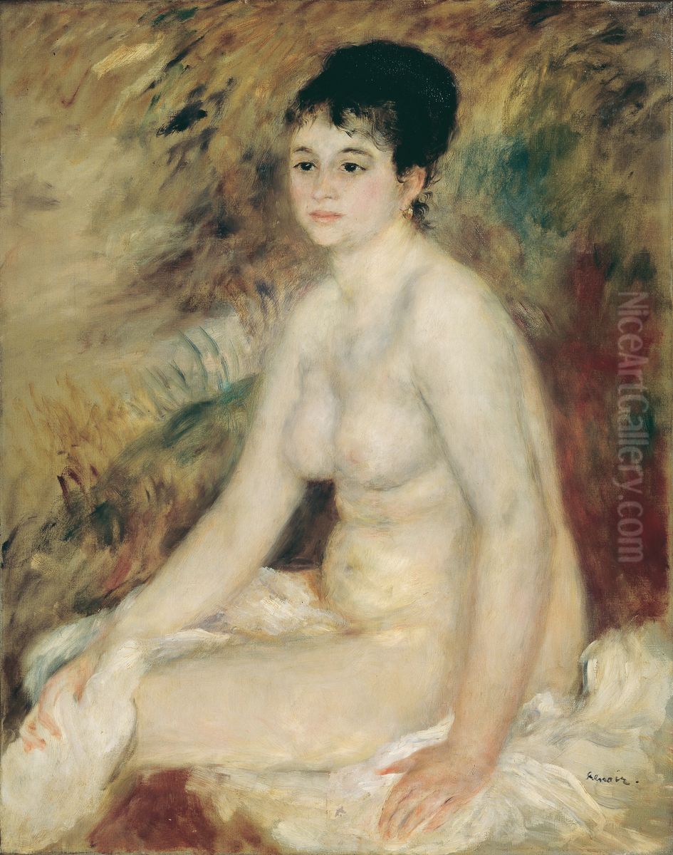 Nach dem Bade Oil Painting by Pierre Auguste Renoir