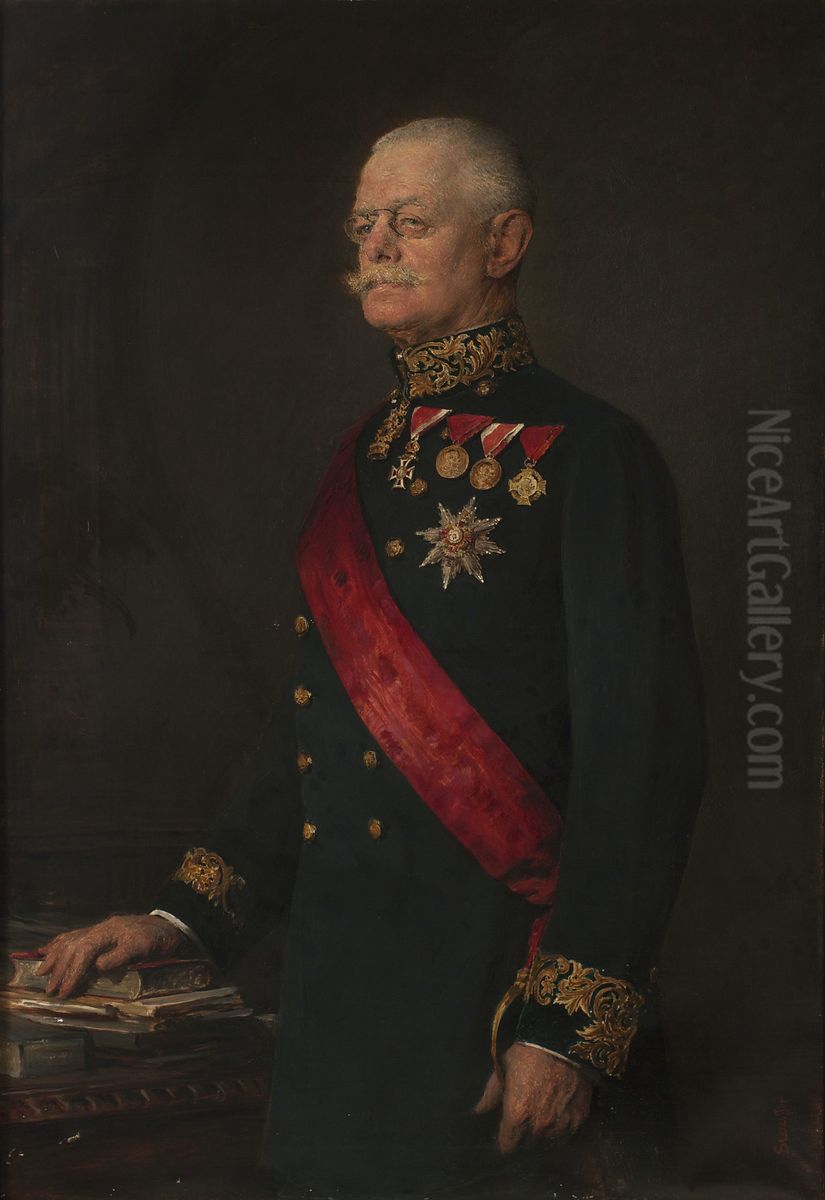 Dr. Eugen Hauenschield-Bauer Freiherr von Przerab Oil Painting by Viktor Stauffer