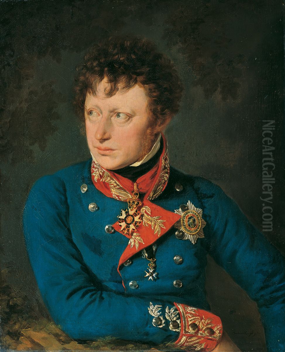 Der bayerische Generalleutnant Clemens Freiherr von Raglovich Oil Painting by Barbara Krafft