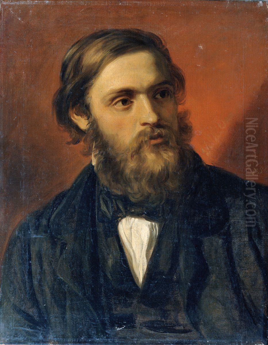 Hofrat Burian Oil Painting by Carl Rahl