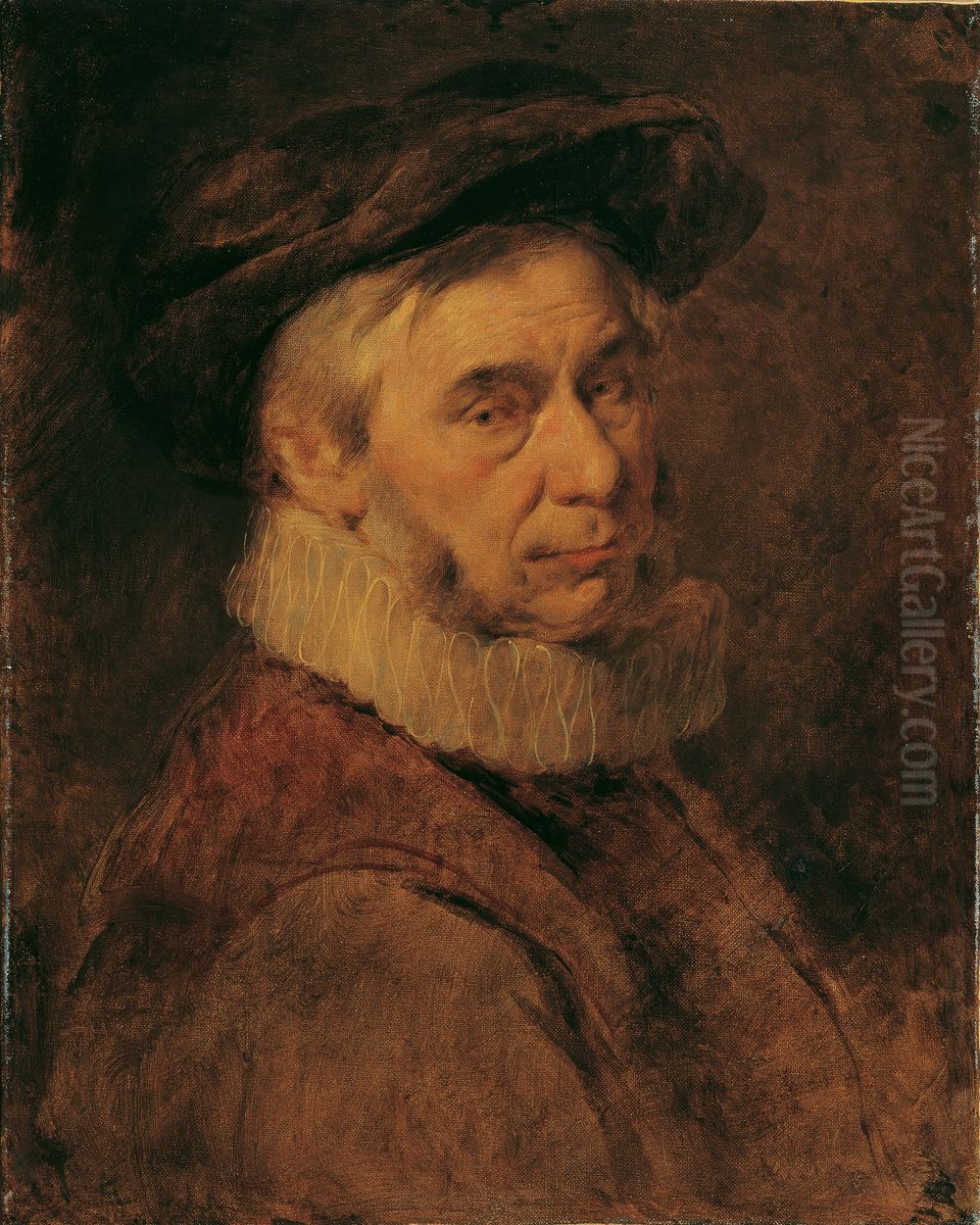 Alterer Mann mit Halskrause und Bart Oil Painting by Hans (Johann von Strasiripka) Canon