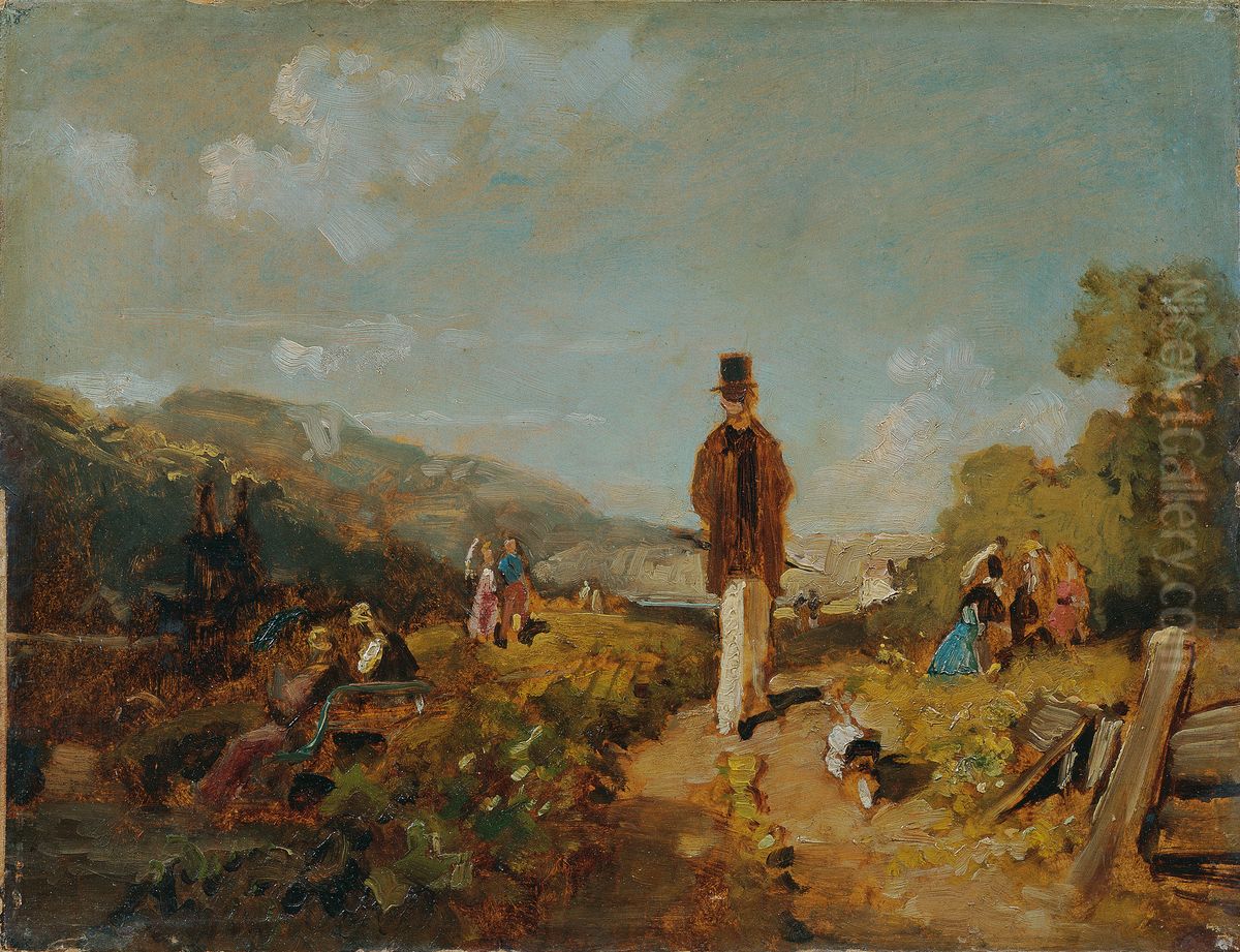 Der Hagestolz Oil Painting by Carl Spitzweg