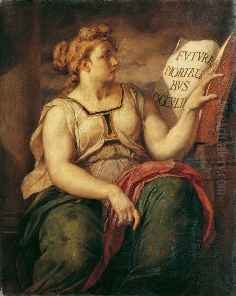 Sibylle Oil Painting by Hans (Johann von Strasiripka) Canon