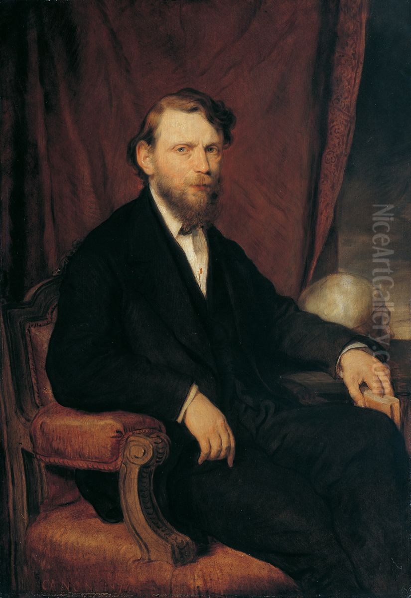 Der Arzt Professor Moriz Benedikt Oil Painting by Hans (Johann von Strasiripka) Canon