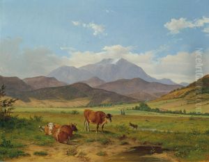 Landschaft mit Schneeberg