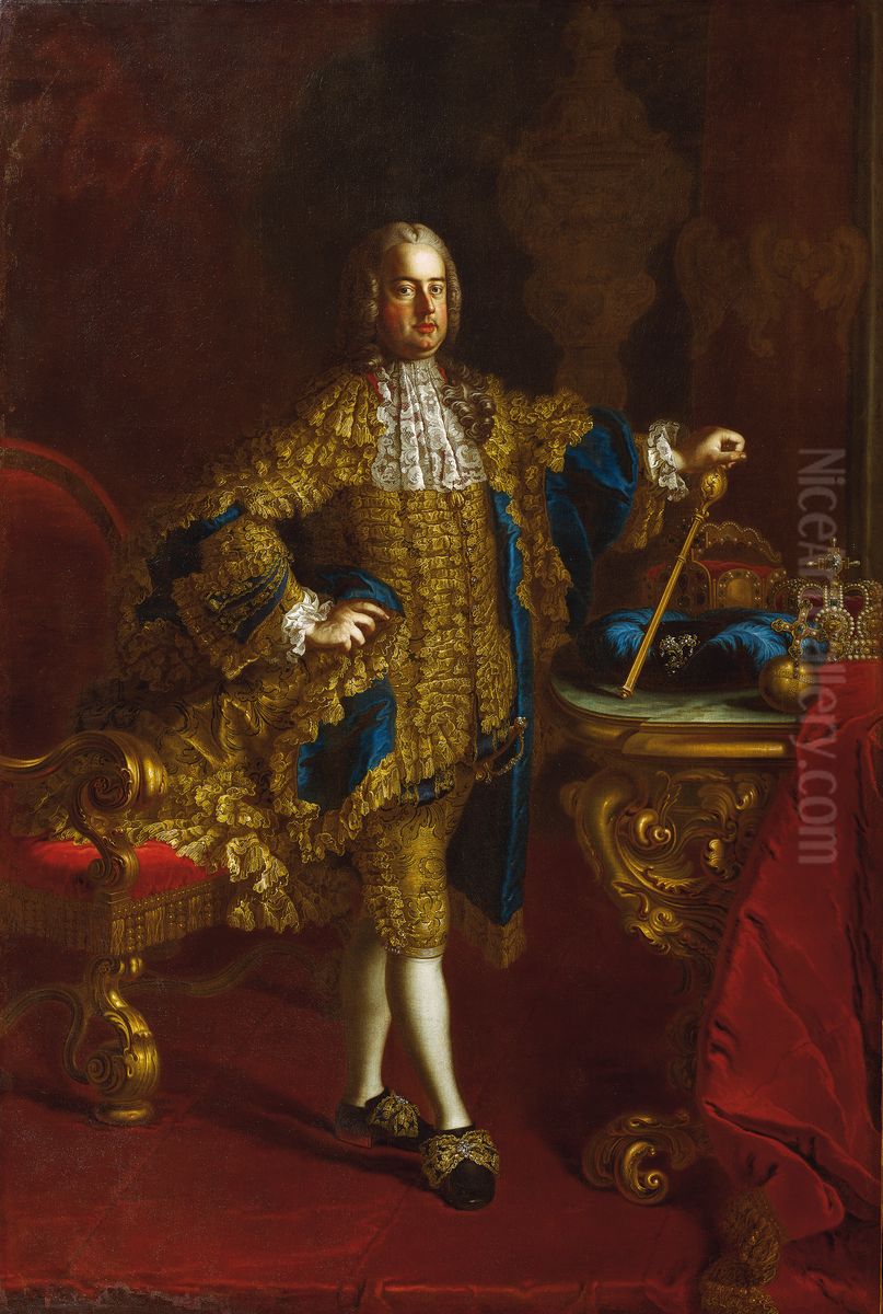Kaiser Franz I. Stephan Oil Painting by Martin Van Meytens