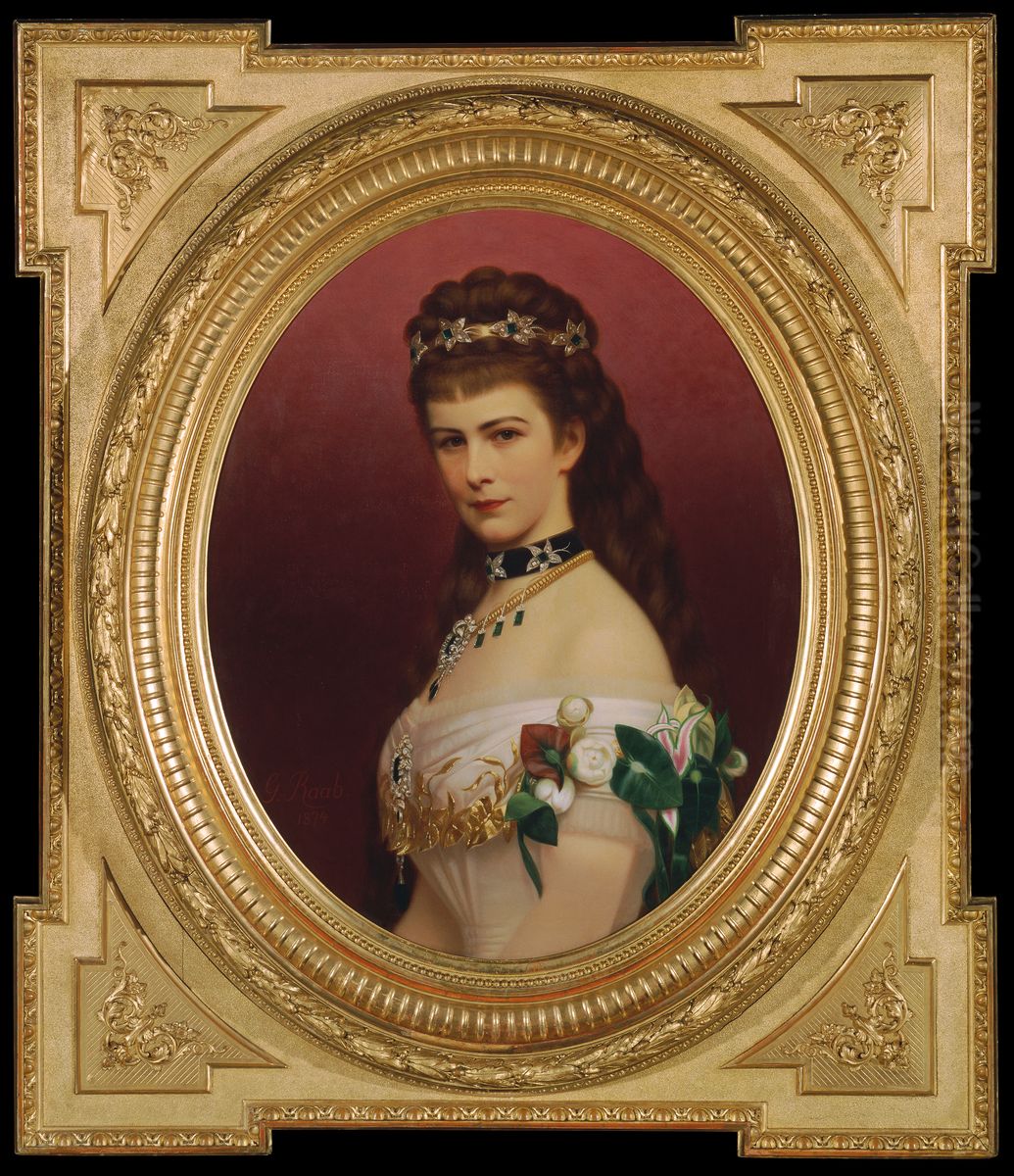 Kaiserin Elisabeth Oil Painting by Georg Martin Ignaz Raab