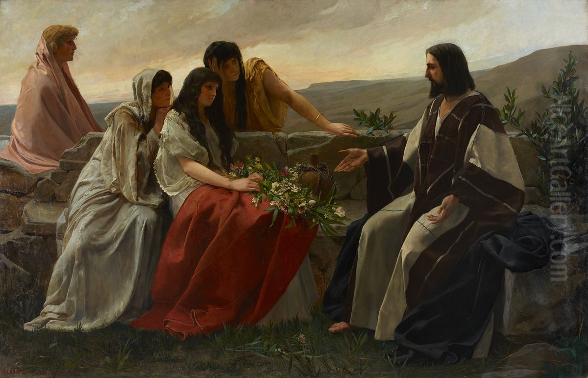 Christus und die Frauen Oil Painting by Alexander Demetrius Goltz Christus und die Frauen Oil Painting by Alexander Demetrius Goltz