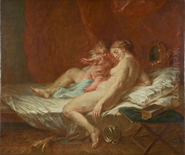 Venus und Amor Oil Painting by Martin Johann Schmidt