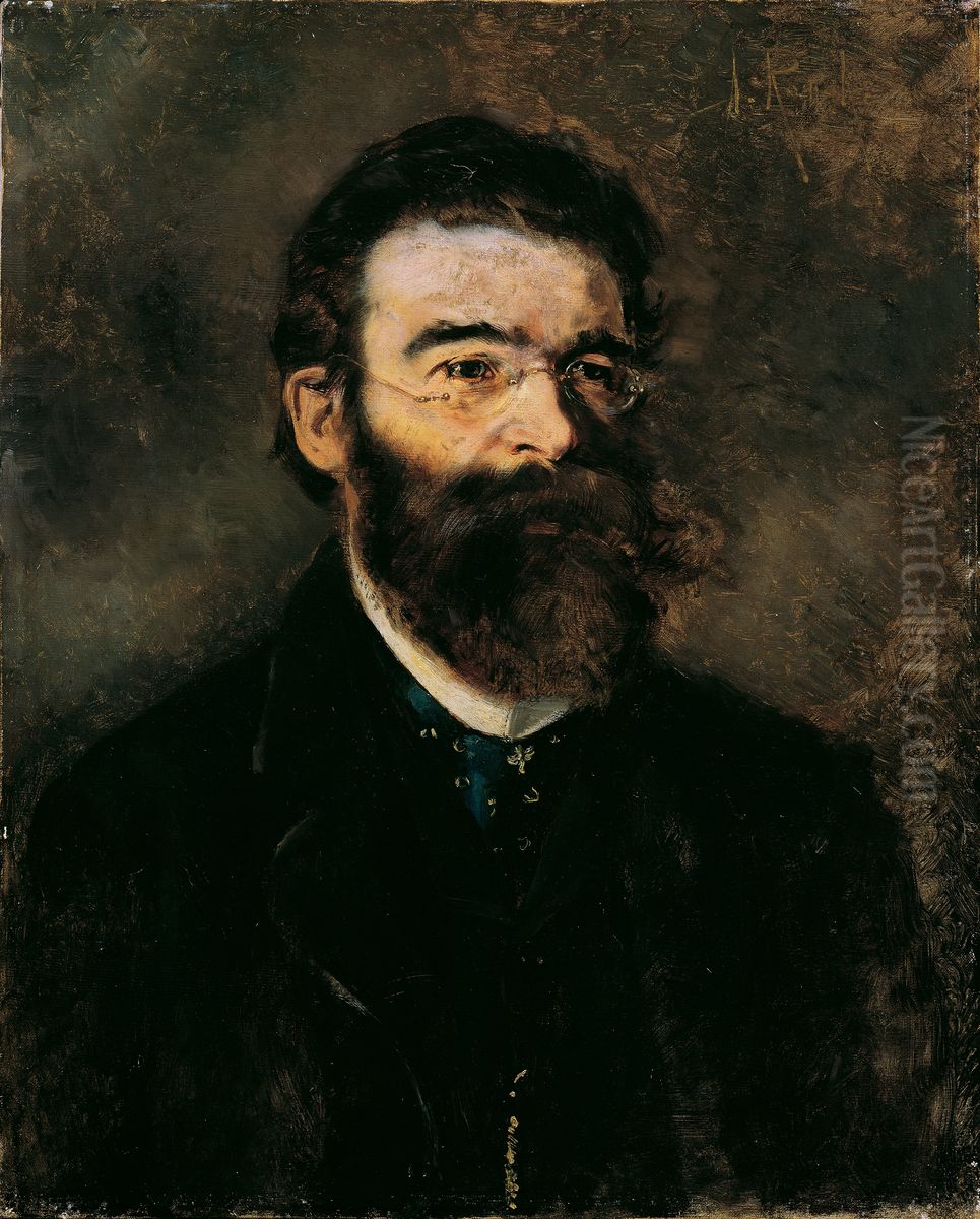 Der Internist Professor Samuel Stern (?) Oil Painting by Anton Romako