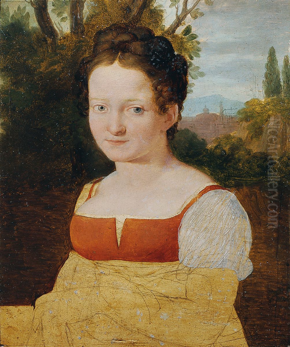 Madchenportrat Oil Painting by Johann Scheffer von Leonhardshoff