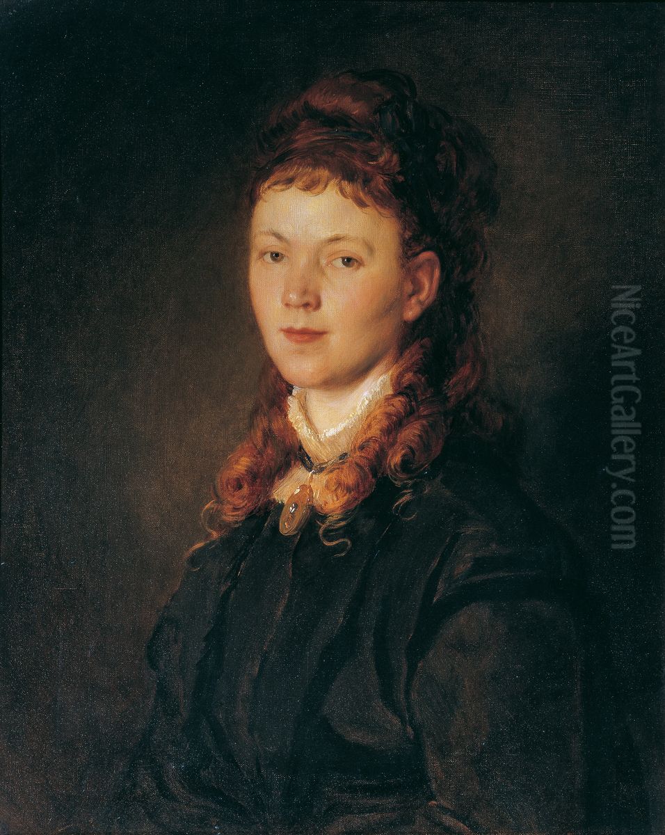 Madchen mit rotblondem Haar Oil Painting by Hans (Johann von Strasiripka) Canon