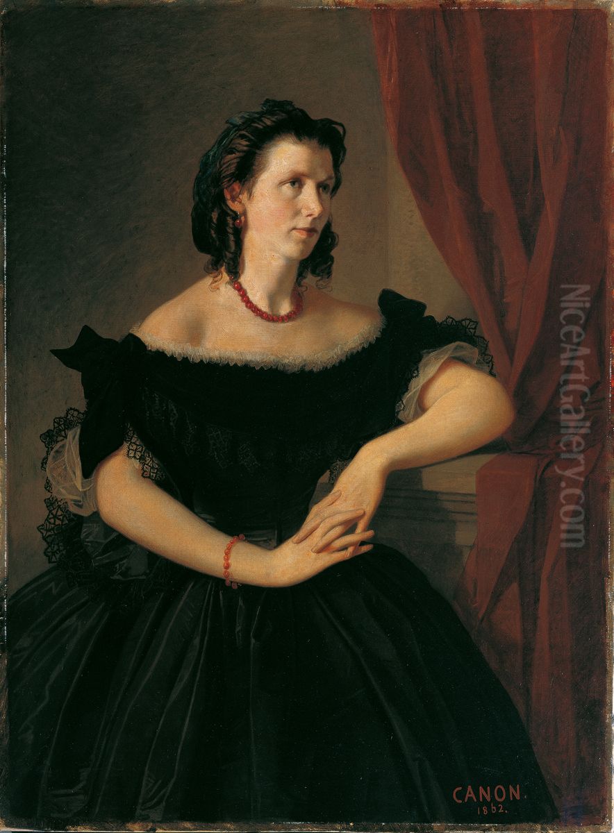 Walpurga von Reithoffer Oil Painting by Hans (Johann von Strasiripka) Canon