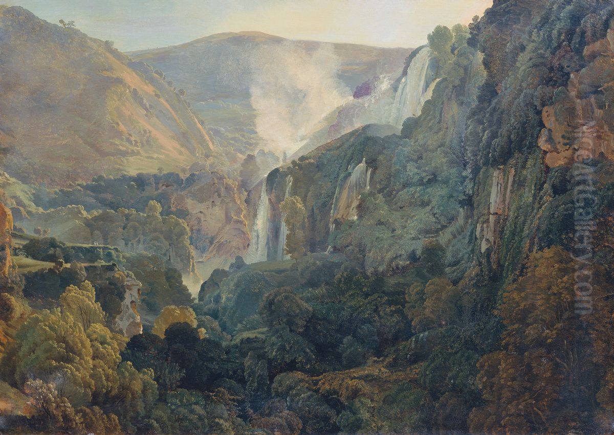 Die Wasserfalle von Terni Oil Painting by Friedrich Nerly