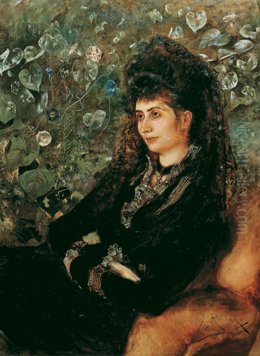 Mathilde Stern, geb. Porges Oil Painting by Anton Romako