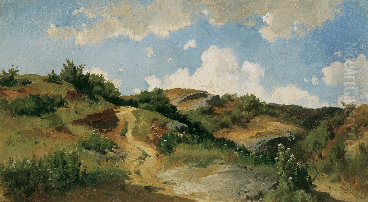 Ungarische Landschaft Oil Painting by August Schaeffer von Wienwald