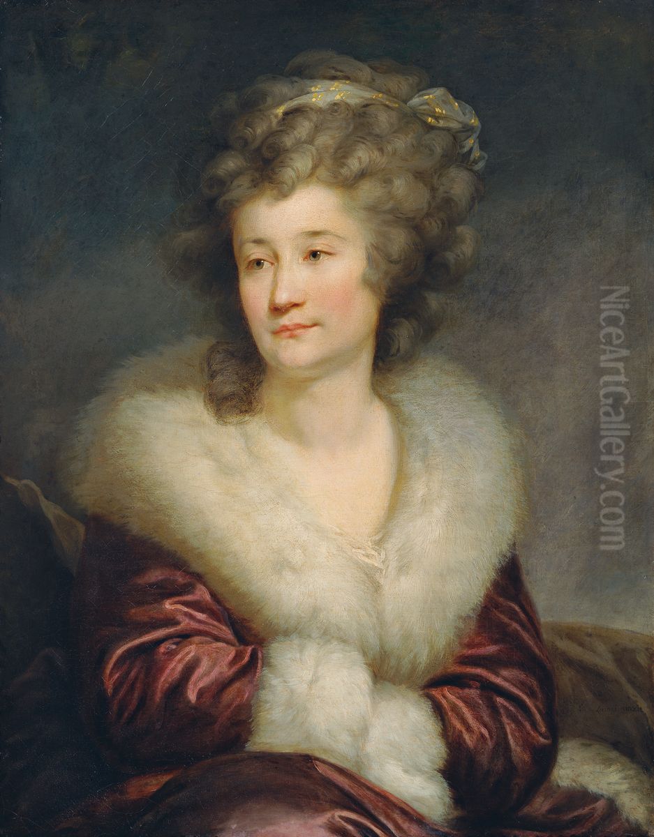 Grafin Nicolai, geb. Potocka Oil Painting by Johann Baptist von Lampi the Elder