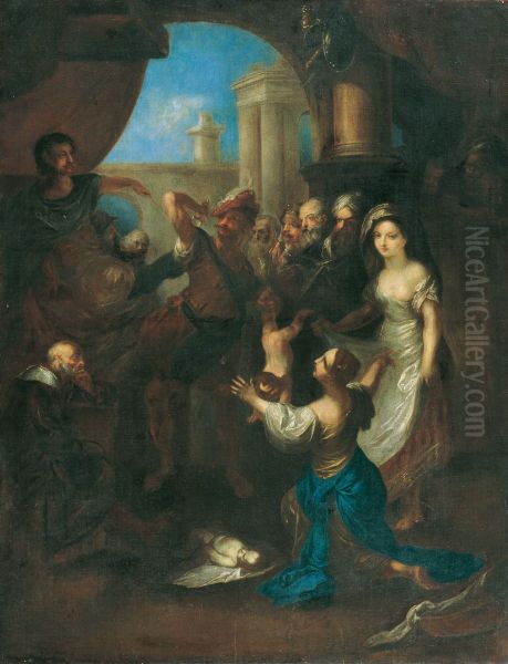 The Judgment of Solomon Oil Painting by Franz Anton Maulbertsch