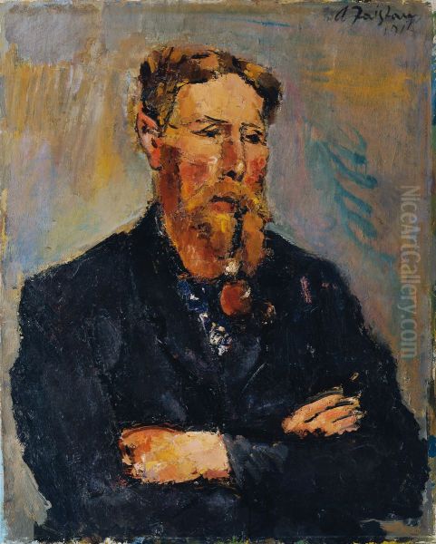 Der Maler Georg Christian Andersen Oil Painting by Anton Faistauer