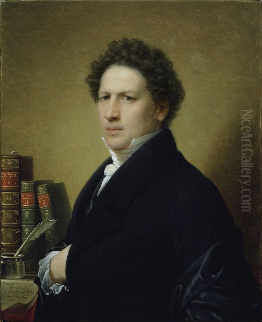 Dr. von Bach Oil Painting by Johann Baptist von Lampi the Elder