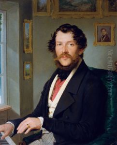 Portrait of a Gentleman playing piano
