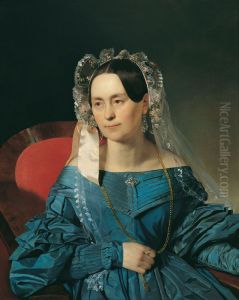 Dame in blauem Kleid Dame in blauem Kleid