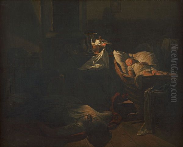 Depleted power Oil Painting by Ferdinand Georg Waldmuller