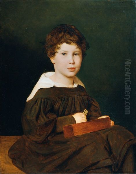 Heinrich Werner (1830 - 1861), der Sohn des Ehepaares Johann und Magdalena Werner Oil Painting by Ferdinand Georg Waldmuller