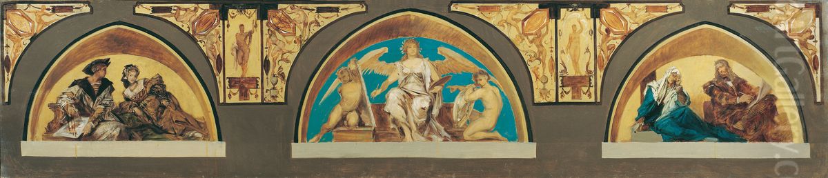 Holbein, Allegory of Painting, Durer Oil Painting by Hans Makart