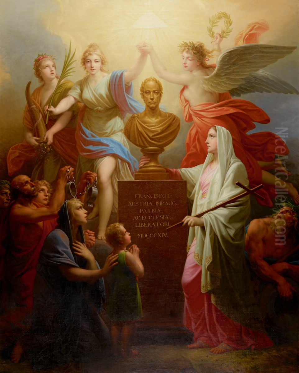 Allegory on the Blessings of Peace Oil Painting by Heinrich Fuger