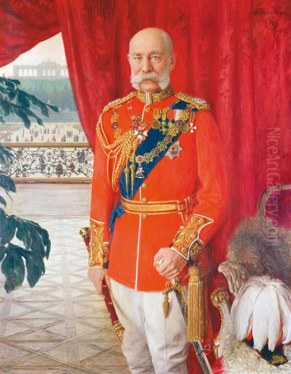 Kaiser Franz Joseph I. in der Galauniform eines britischen Feldmarschalls Oil Painting by Tom von Dreger