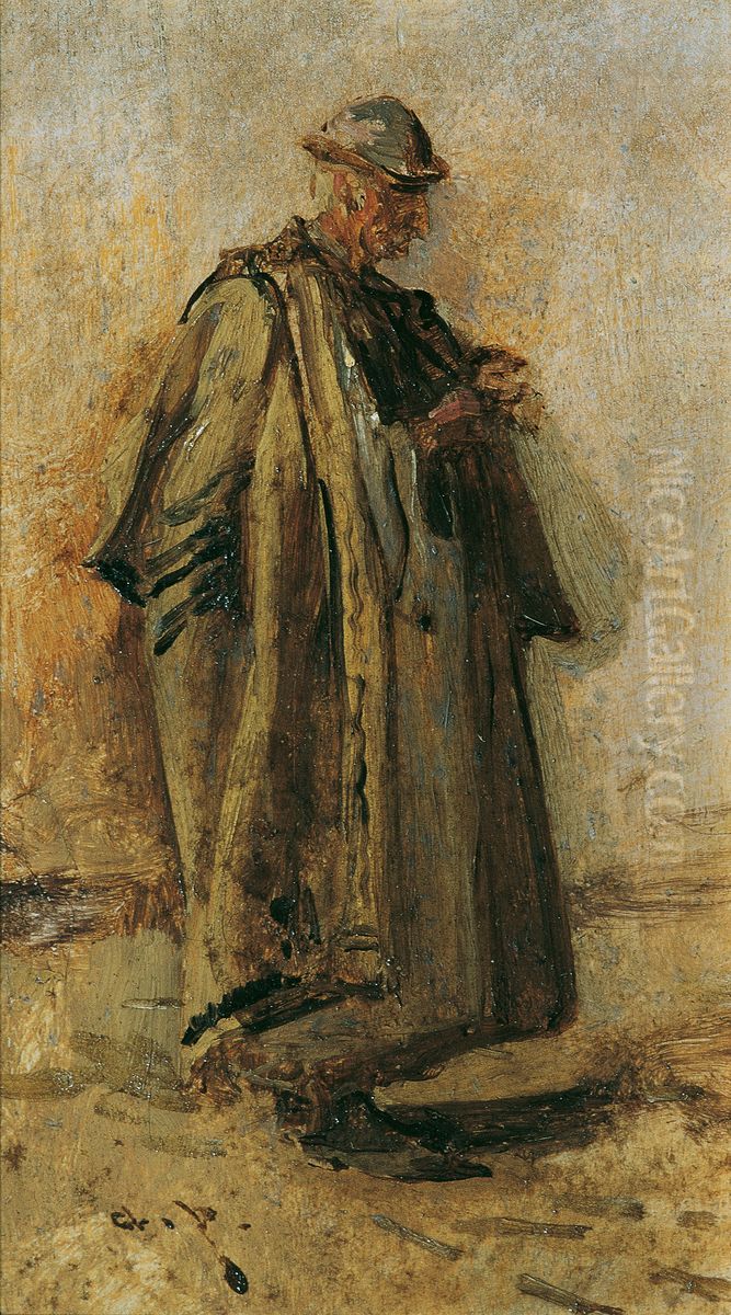 Ungarischer Schafhirte Oil Painting by August von Pettenkofen