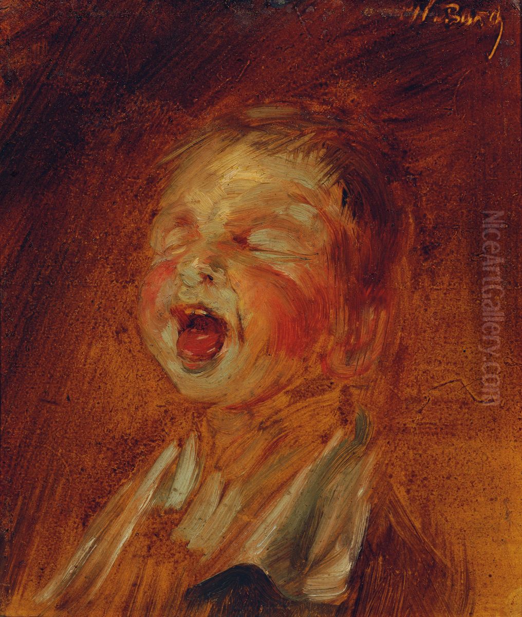 Schreiender Knabe Oil Painting by Wilhelm Busch