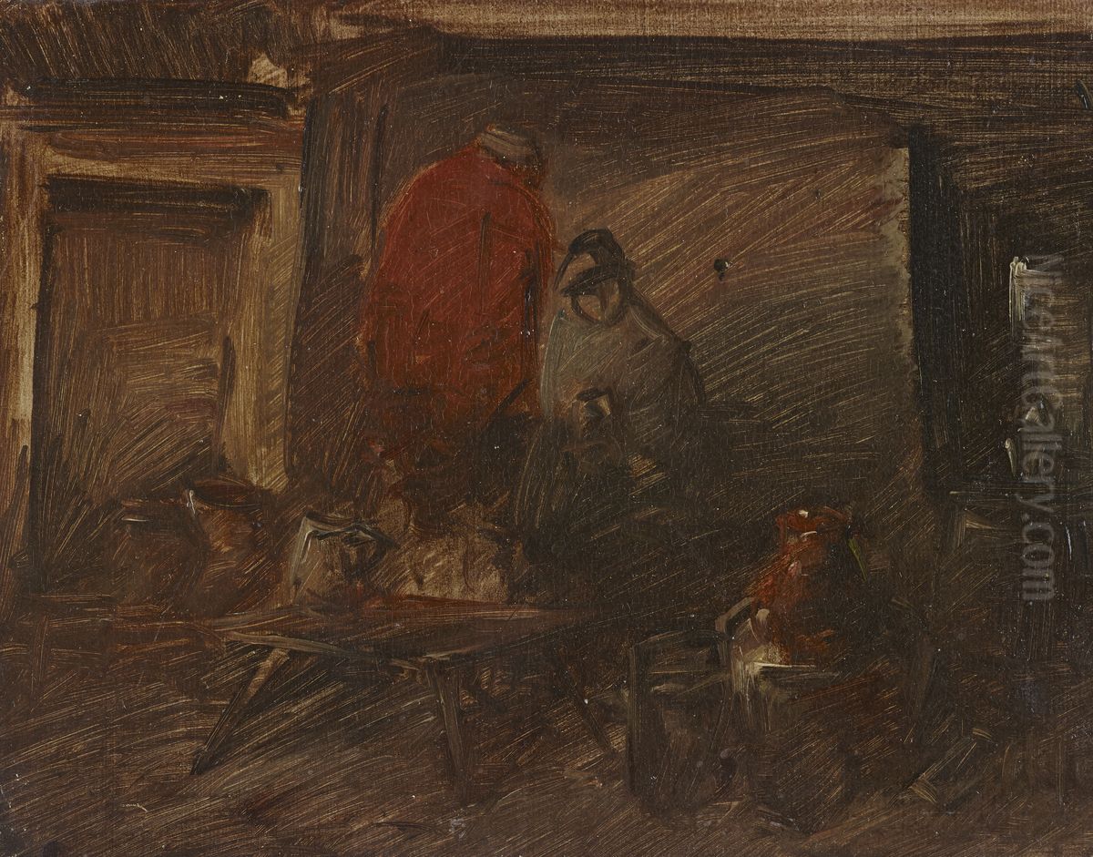 Hollandisches Wirtshaus Oil Painting by Wilhelm Busch