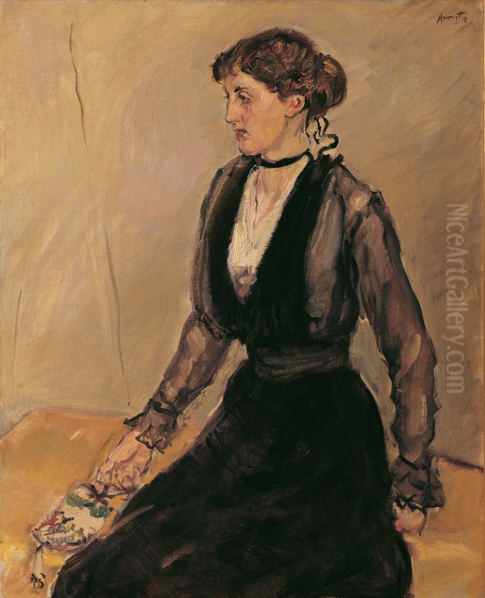 Fraulein Eva Steinbarth Oil Painting by Max Slevogt