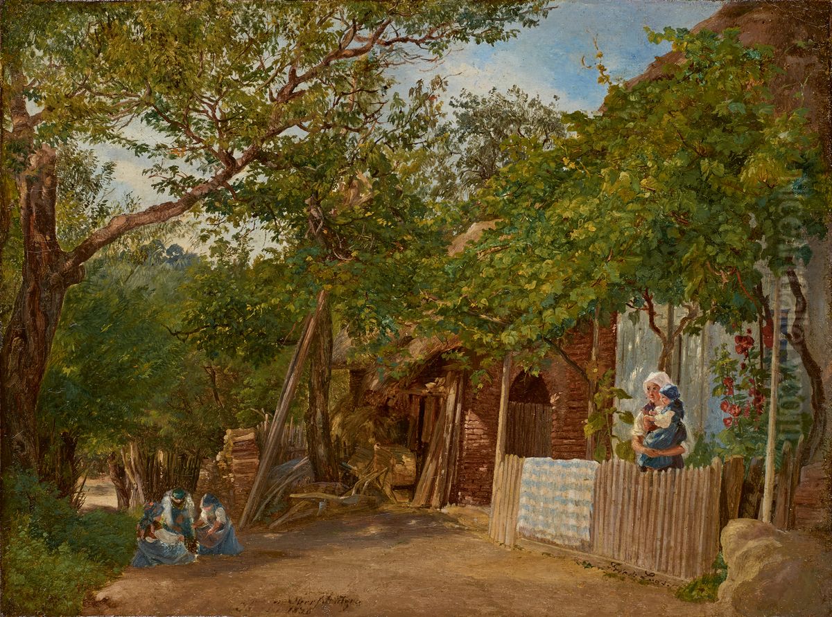 Motiv aus Oberschutzen Oil Painting by Friedrich Loos