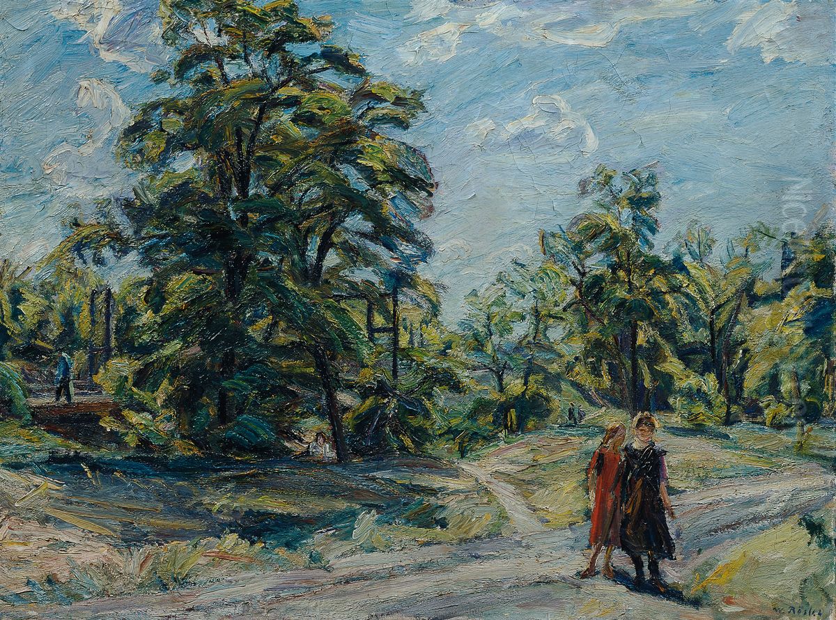 Baumlandschaft Oil Painting by Waldemar Rosler