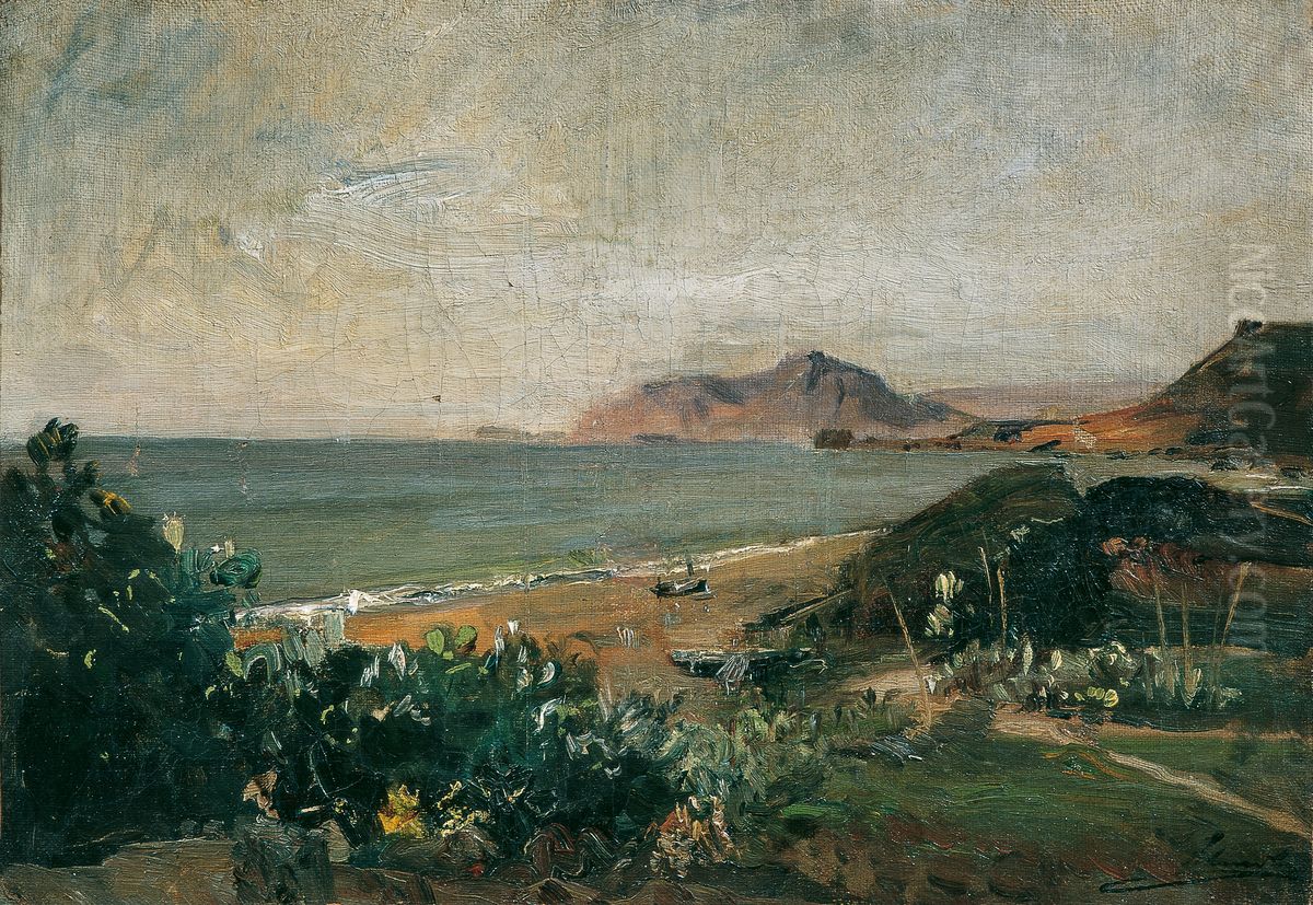 Das Ionische Meer bei Korfu Oil Painting by Emil Jakob Schindler Das Ionische Meer bei Korfu Oil Painting by Emil Jakob Schindler