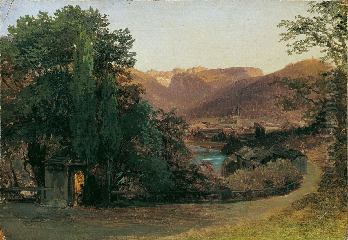 Gegend bei Ischl Oil Painting by Thomas Ender