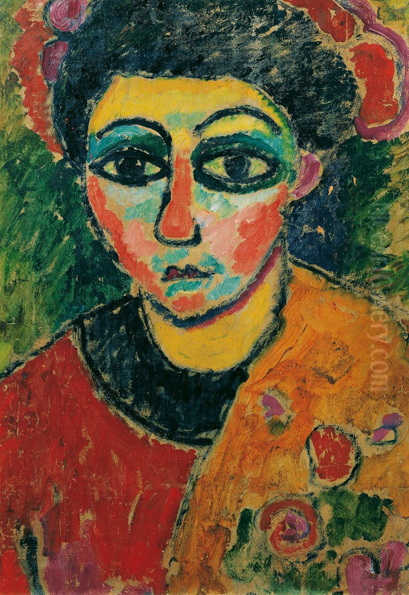 Damenbildnis Oil Painting by Alexei Jawlensky