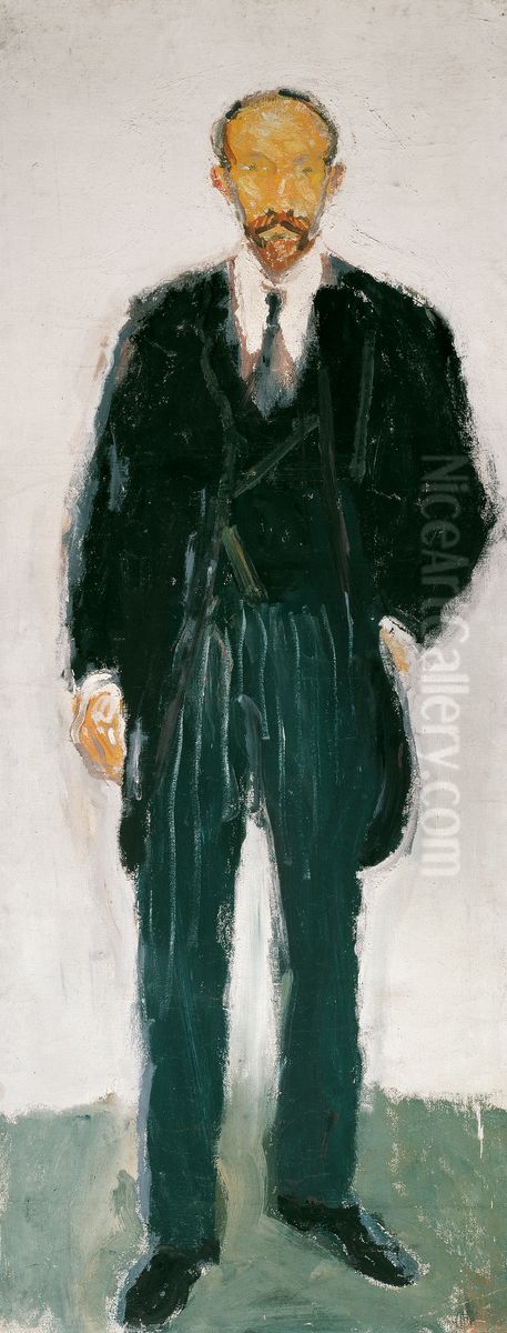 Professor Ernst Diez Oil Painting by Richard Gerstl