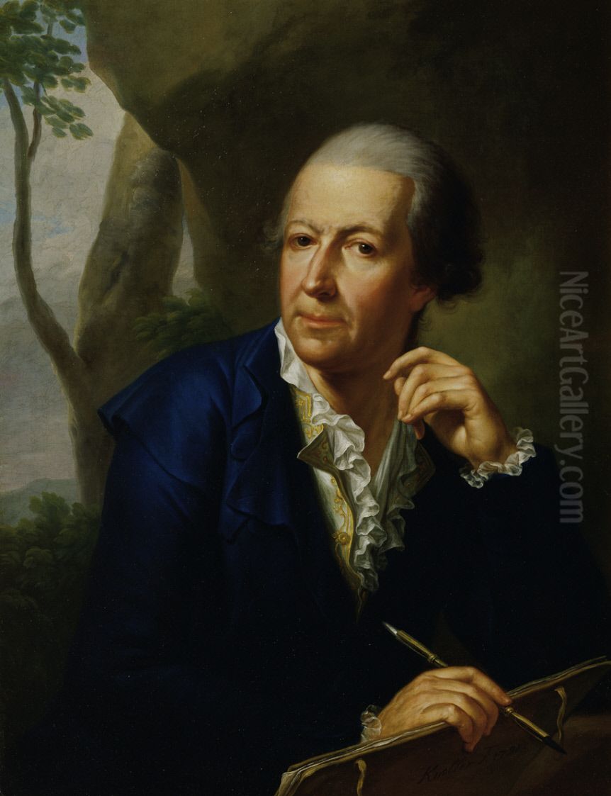 Der Maler Joseph Rosa Oil Painting by Martin Knoller