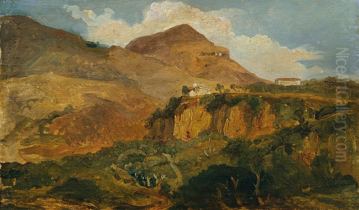 Sudliche Berglandschaft Oil Painting by Carl Rahl