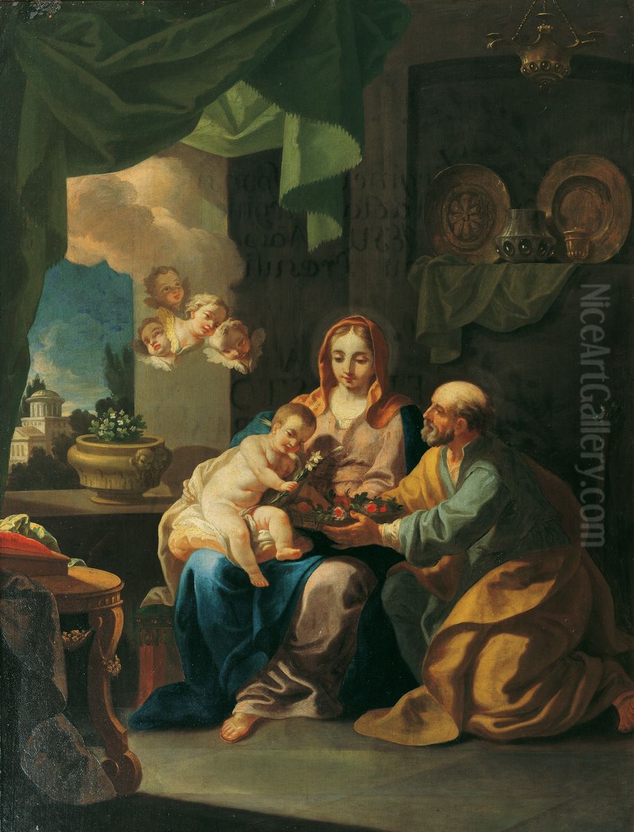 Die Heilige Familie Oil Painting by Daniel Gran