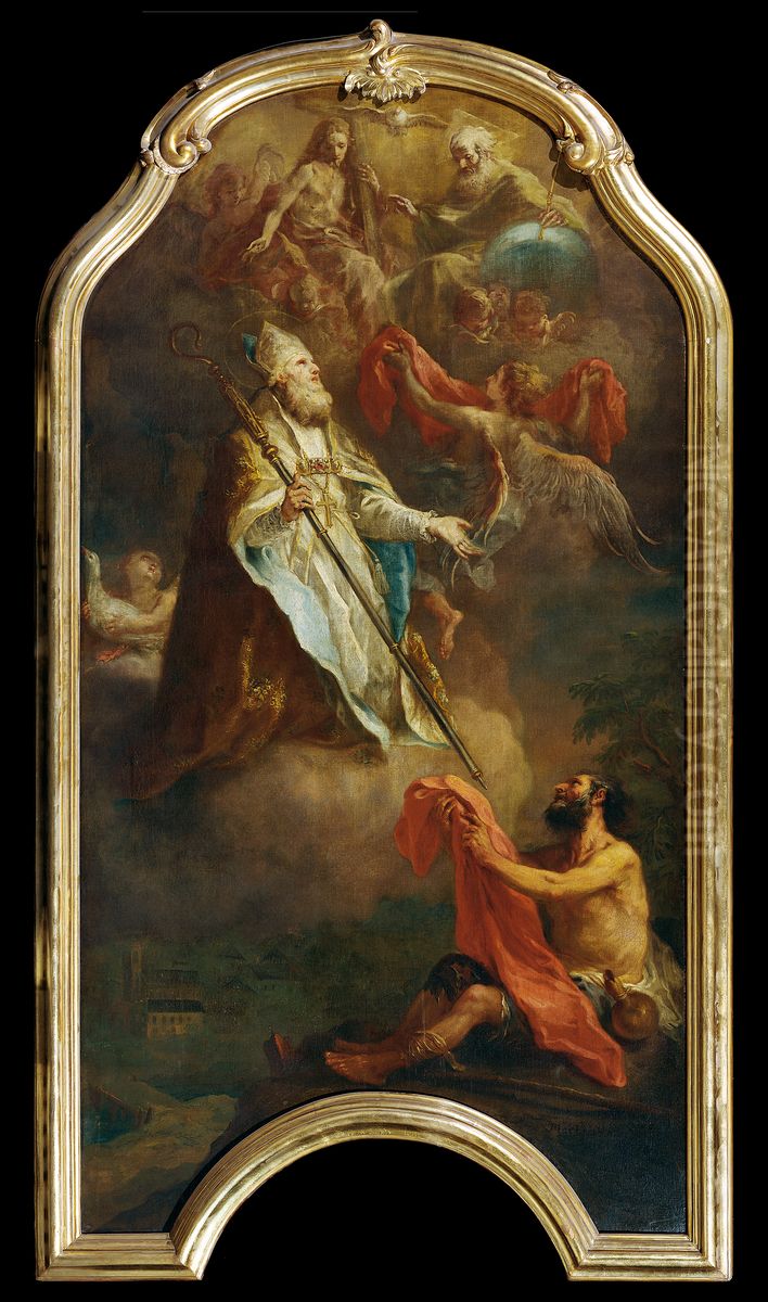 Der heilige Martin Oil Painting by Martin Johann Schmidt