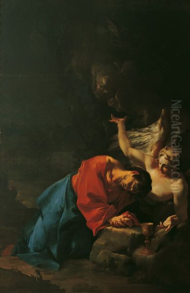 Christ on the Mount of Olives Oil Painting by Paul Troger