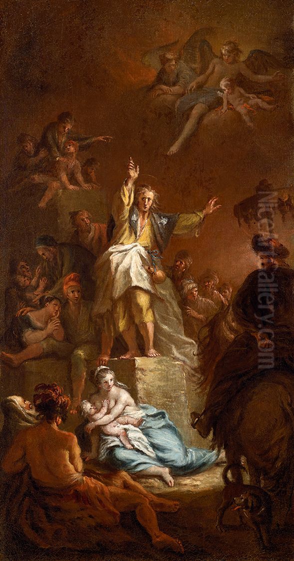 Die Predigt des Apostels Jacobus Maior Oil Painting by Martin Johann Schmidt